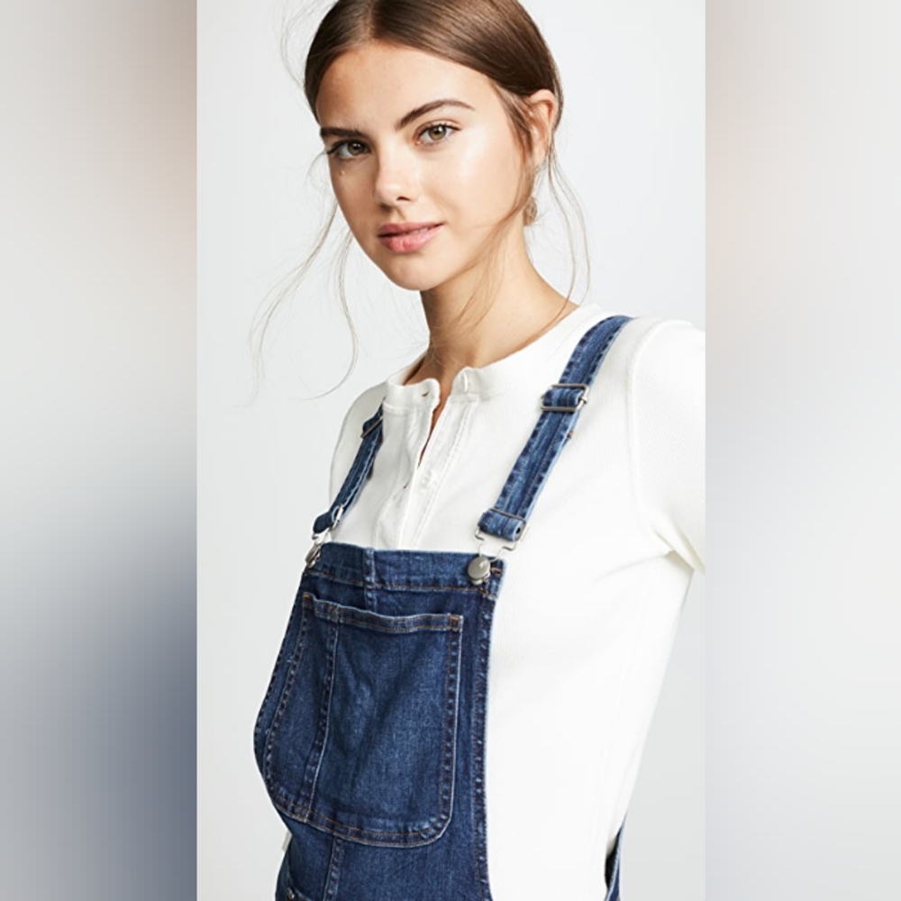 NWT Madewell Indigo Skinny Overalls - Picture 4 of 15